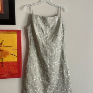 Tommy Hilfiger Beige Dress with White Embroidery